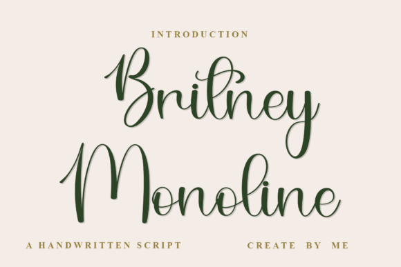 Britney Monoline Font - Featured Image