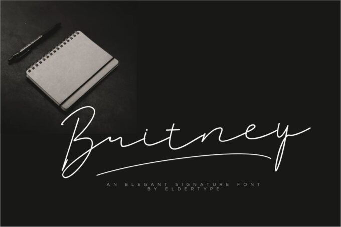 Britney Signature Font - Featured Image