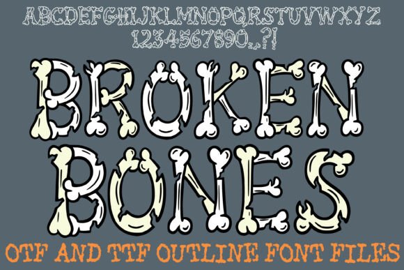 Broken Bones Font - Featured Image