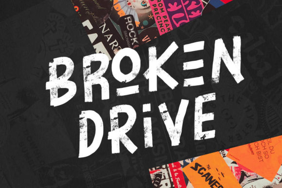 Broken Drive Font - Featured Image