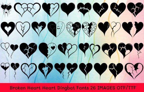 Broken Heart Heart Font - Featured Image