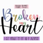 Broken My Heart Font - Featured Image