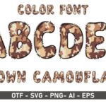 Brown Camouflage Font - Featured Image