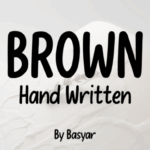 Brown Hand Written Font - Featured Image