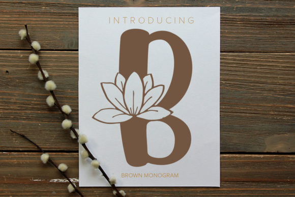 Brown Monogram Font - Featured Image