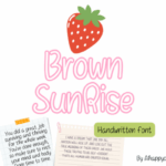 Brown Sunrise Font - Featured Image