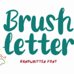 Brush Letter Font - Featured Image