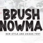 Brush Snowman Font - Featured Image