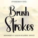 Brush Strokes Font - Featured Image