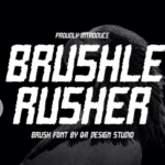 Brushle Rusher Font - Featured Image
