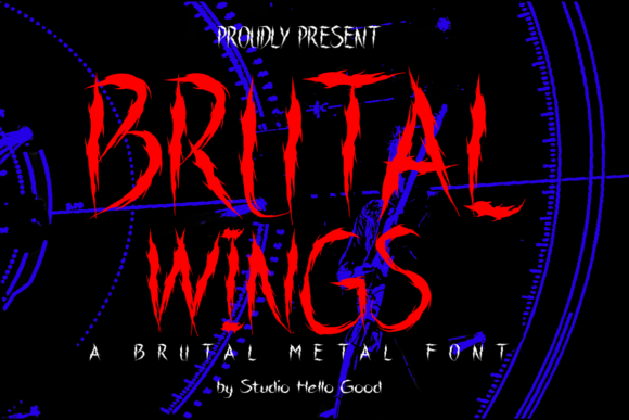 Brutal Wings Font - Featured Image