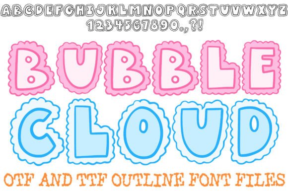 Bubble Cloud Font - Featured Image