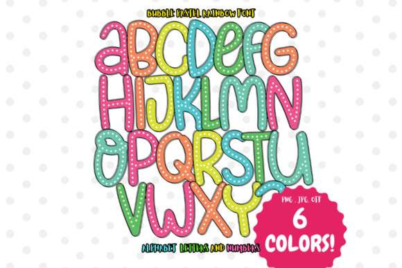 Bubble Pastel Rainbow Font - Featured Image