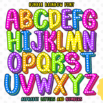 Bubble Rainbow Font - Featured Image