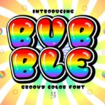 Bubble Rainbow Font - Featured Image