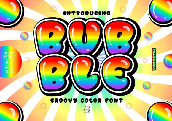 Bubble Rainbow Font - Featured Image