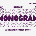 Bubble Stacked Monogram Font - Featured Image
