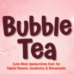 Bubble Tea Font - Featured Image