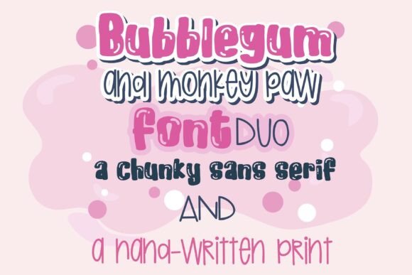Bubblegum and Monkey Paw Duo Font - Featured Image