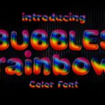 Bubbles Rainbow Font - Featured Image