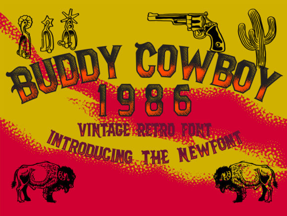 Buddy Cowboy 1986 Font - Featured Image