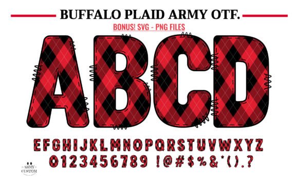 Buffalo Plaid Army Font - Featured Image