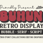 Buhun Retro Trio Font - Featured Image