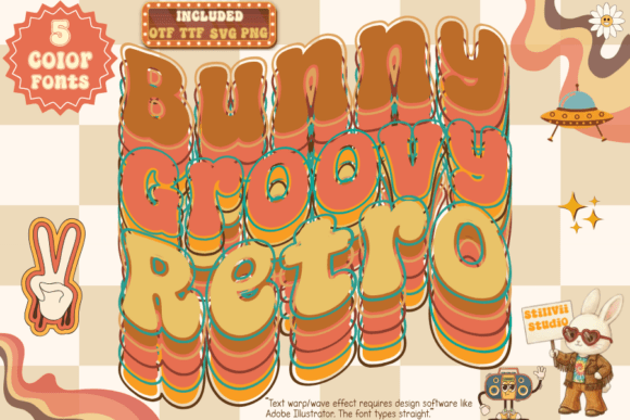 Bunny Groovy Retro Font - Featured Image
