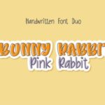 Bunny Rabbit Pink Rabbit Font - Featured Image