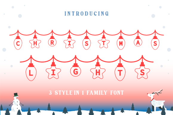 Bunting Christmas Light Font - Featured Image
