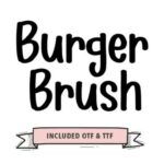 Burger Brush Font - Featured Image