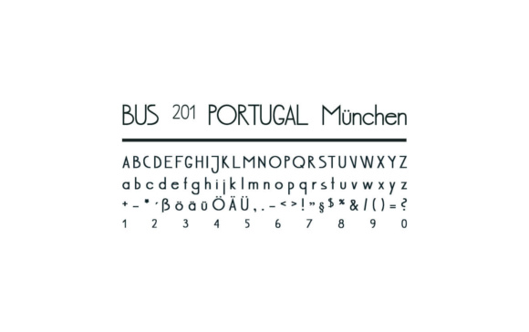 Bus 201 Portugal München Font - Featured Image