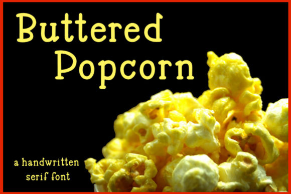 Buttered Popcorn Font - Featured Image