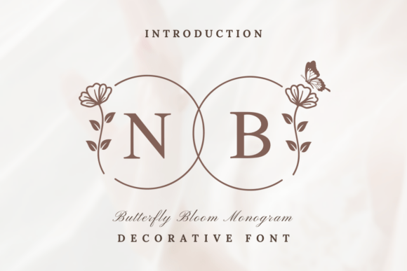 Butterfly Bloom Monogram Font - Featured Image
