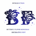 Butterfly Flower Monogram Font - Featured Image