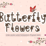 Butterfly Flowers Font - Featured Image