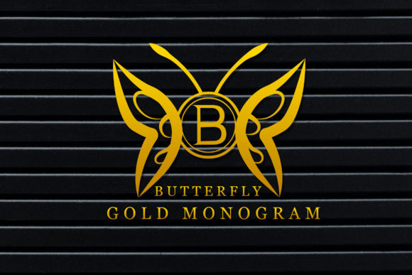 Butterfly Gold Monogram Font - Featured Image