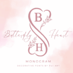 Butterfly Heart Monogram Font - Featured Image