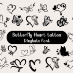 Butterfly Heart Tattoo Font - Featured Image