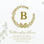 Butterfly Love Monogram Font - Featured Image