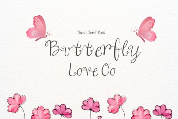 Butterfly Love Oo Font - Featured Image