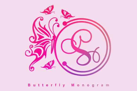 Butterfly Monogram Font - Featured Image