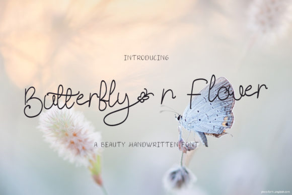 Butterfly N Flower Font - Featured Image