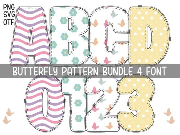 Butterfly Pattern Font - Featured Image