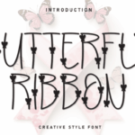 Butterfly Ribbon Font - Featured Image