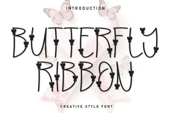 Butterfly Ribbon Font - Featured Image