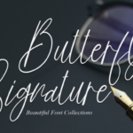 Butterfly Signature Font - Featured Image
