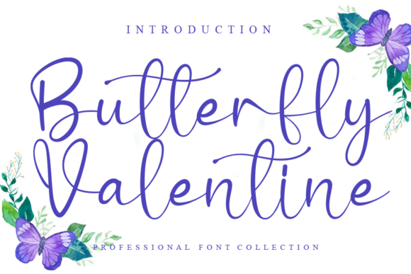 Butterfly Valentine Font - Featured Image