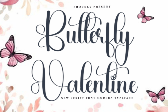 Butterfly Valentine Font - Featured Image