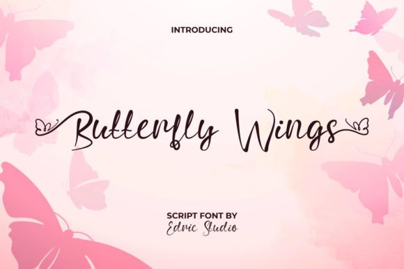Butterfly Wings Font - Featured Image